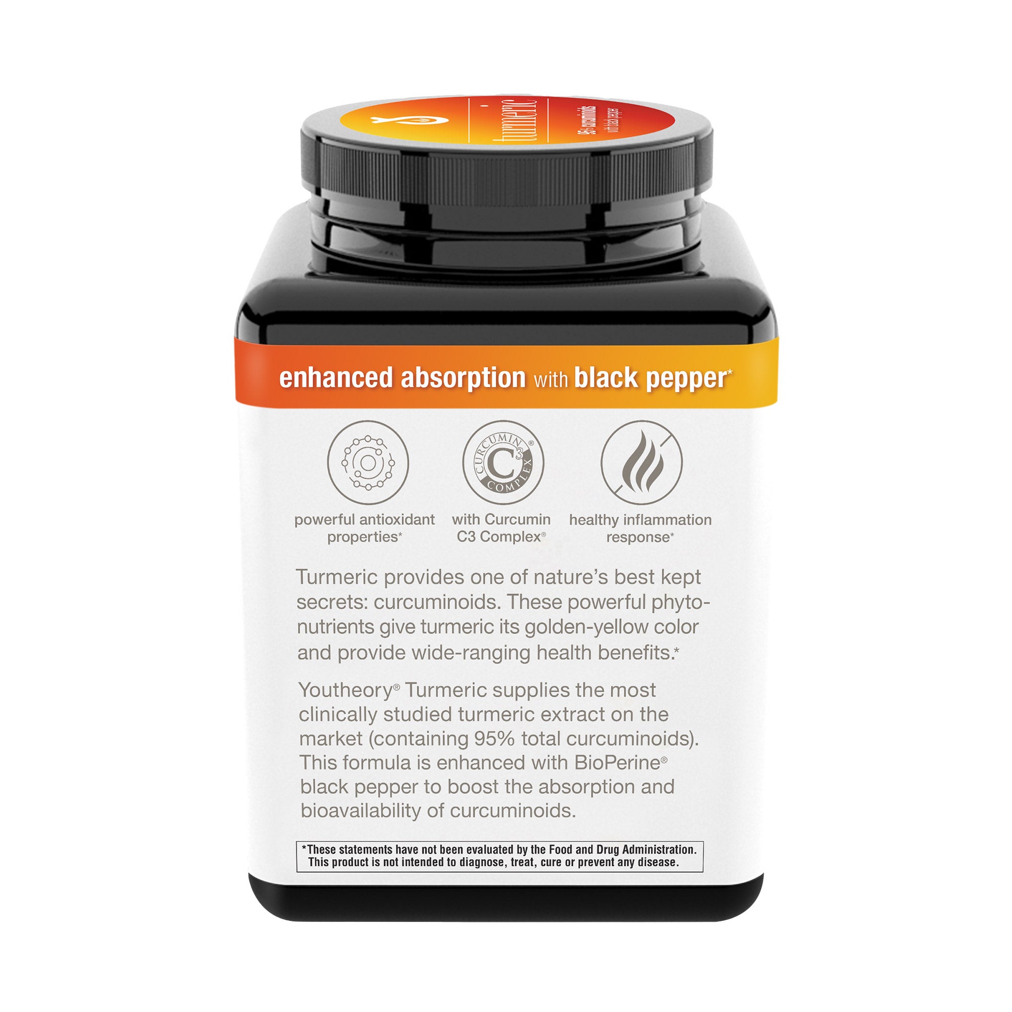 youtheory Turmeric Healthy Inflammation Support 2250 mg, 210 Vegetarian Capsules