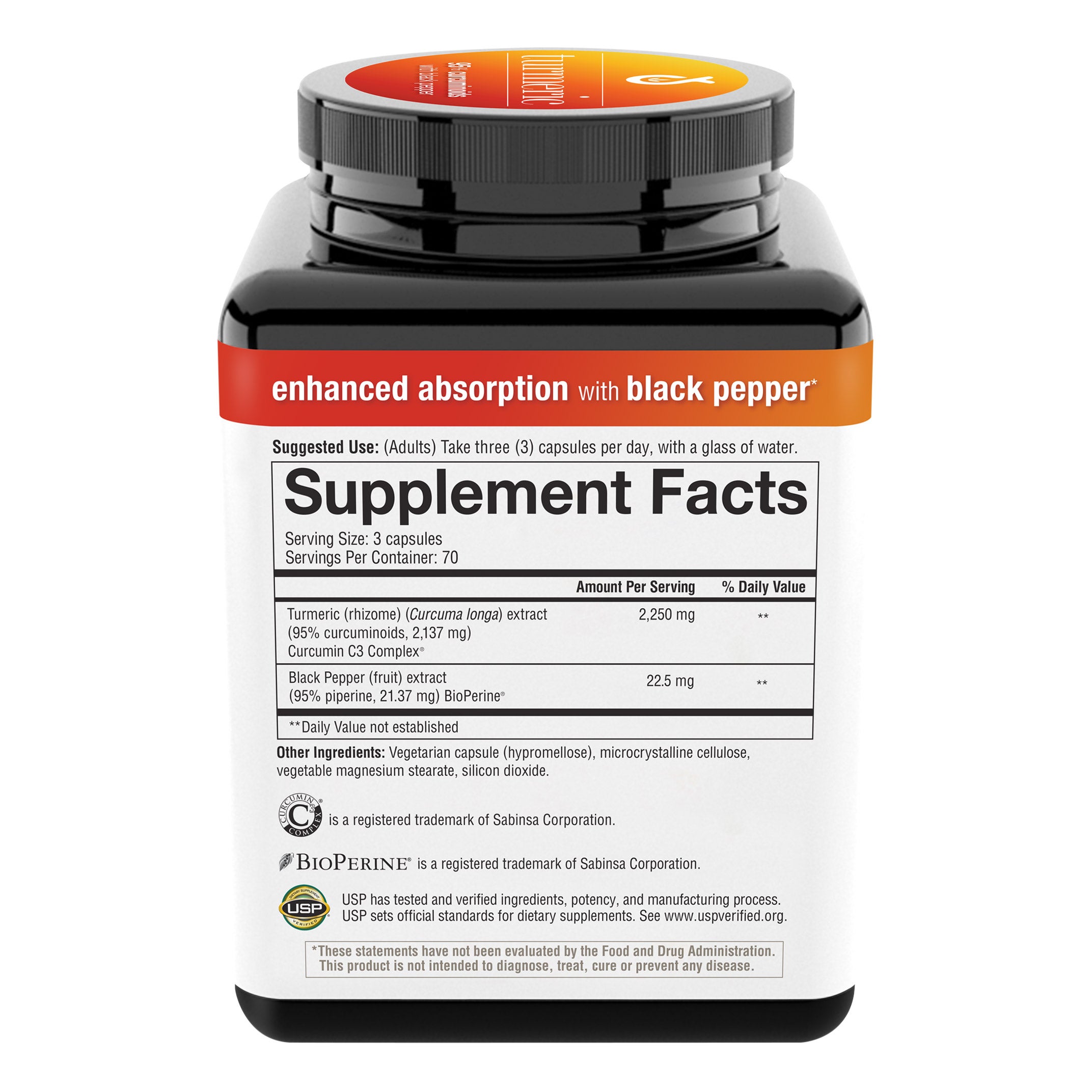 youtheory Turmeric Healthy Inflammation Support 2250 mg, 210 Vegetarian Capsules