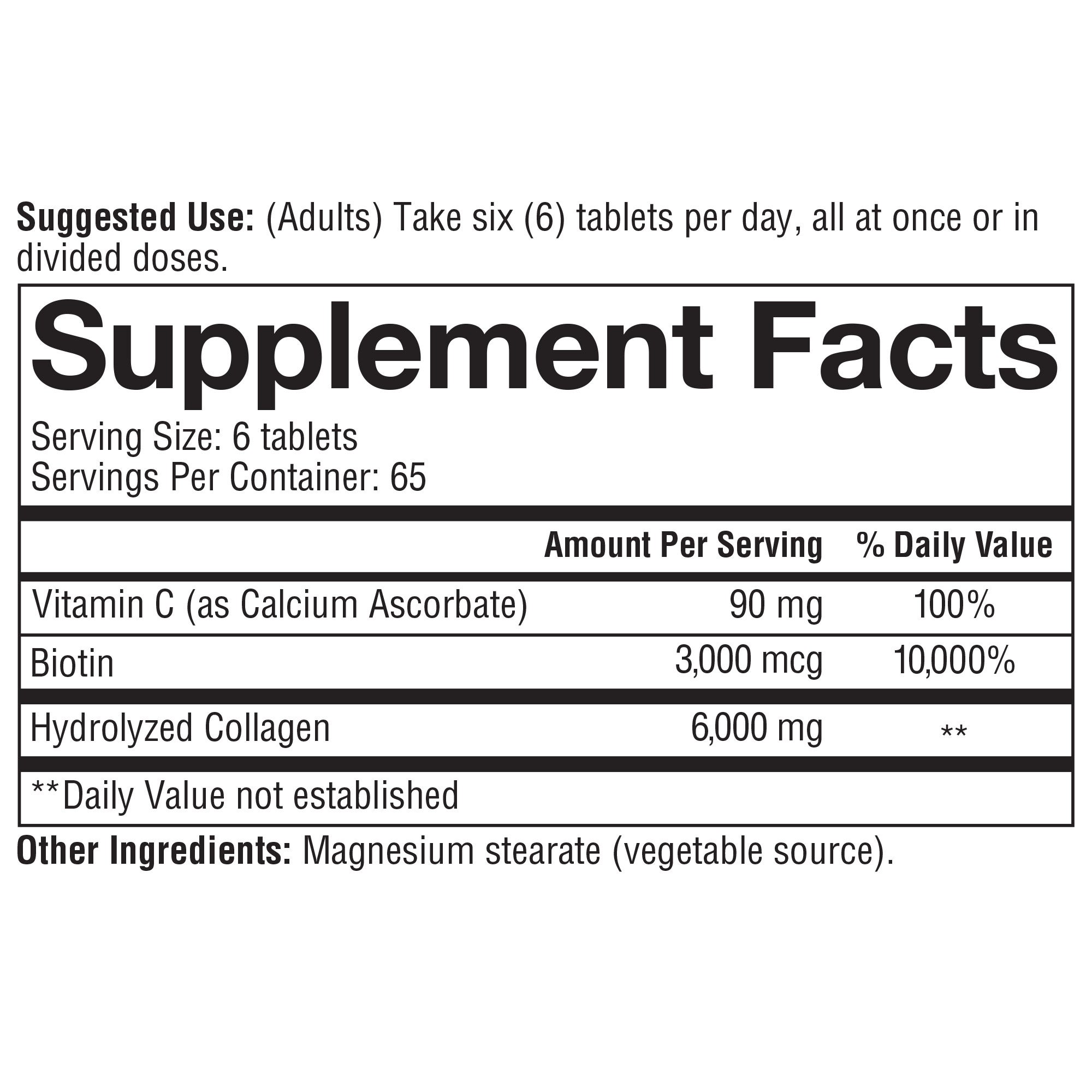 youtheory Collagen Plus Biotin, 390 Tablets