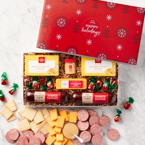 Hickory Farms Happy Holidays Meat & Cheese Gift Box, 1.45 lbs Total, Pre-Order