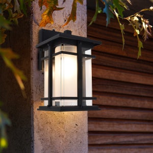 Lutec Craftsman Style Outdoor LED Wall Lantern