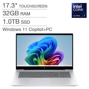 HP OmniBook 7 17.3" AI Laptop - Intel Core Ultra 7 258V - Copilot+ PC - FHD Touchscreen - 32GB RAM - 1TB SSD - Windows 11 Home
