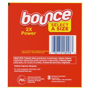 Bounce Select a Size Fabric Softener Dryer Sheets, Outdoor Fresh, 400-count