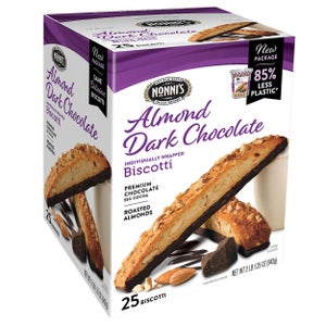 Nonni's Biscotti, Almond Dark Chocolate, 25-count