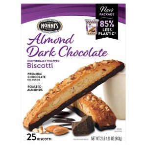 Nonni's Biscotti, Almond Dark Chocolate, 25-count