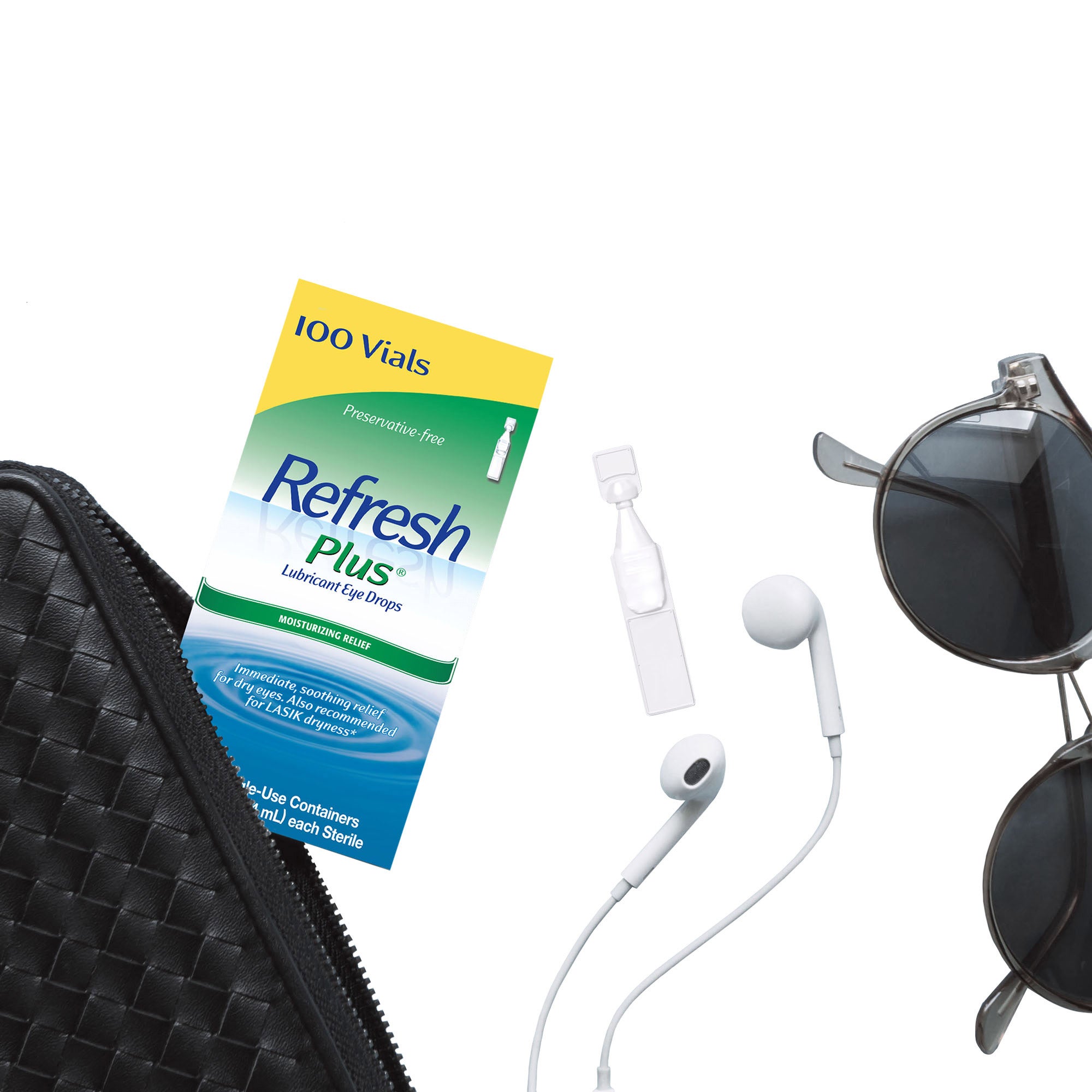 Refresh Plus Preservative-Free Lubricant Eye Drops, 100 Single Use Containers