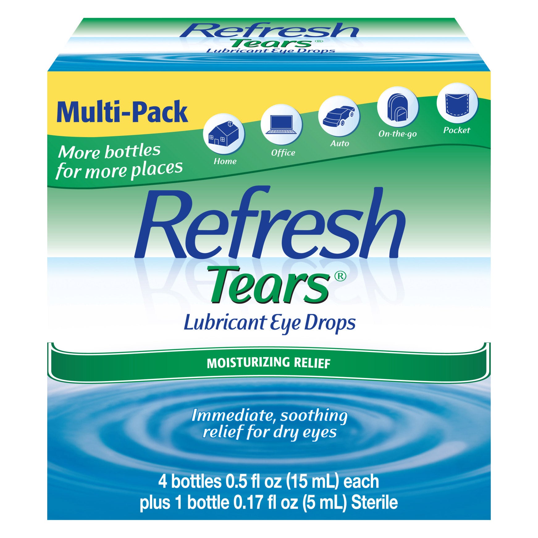 Refresh Tears Lubricant Eye Drops Multi-Pack, 65 ml.