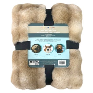 Brentwoof Oversized Waterproof Pet Blanket and Furniture Protector, Bubble Fur
