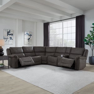 Carlin Fabric Power Reclining Sectional with Power Headrests