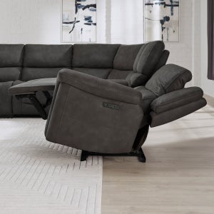 Carlin Fabric Power Reclining Sectional with Power Headrests