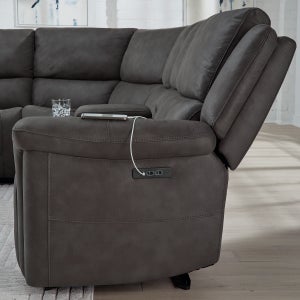 Carlin Fabric Power Reclining Sectional with Power Headrests