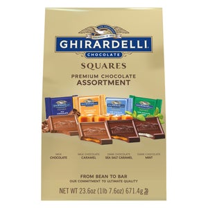 Ghirardelli Premium Chocolate Squares Assortment, 23.6 oz bag
