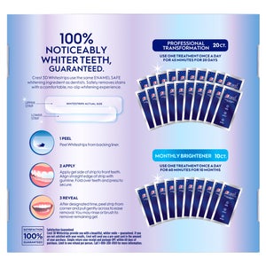 Crest 3D Whitestrips 20 Professional Treatments with 10 Bonus Brightening Treatments