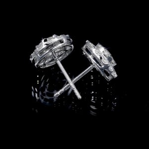 Round Brilliant 1.00 ctw VS2 Clarity, I Color Diamond 14kt White Gold Earrings