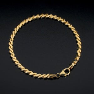 14kt Yellow Gold Serpentine Chain Bracelet