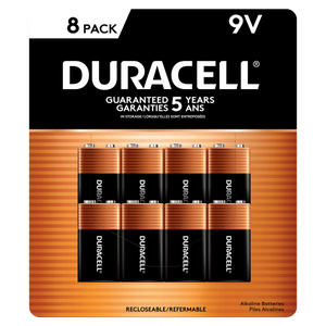 Duracell 9V Alkaline Batteries, 8-count