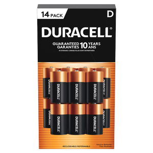 Duracell D Alkaline Batteries, 14-count