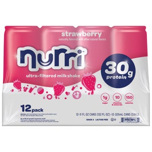 Nurri 30g Protein Shake, Strawberry, 11 fl oz, 12-pack