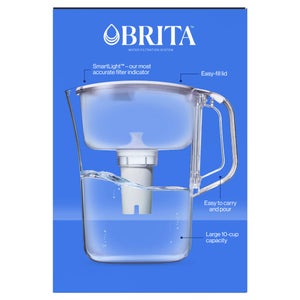 Brita Champlain Water Filter Pitcher, 10 Cup with 2 Filters