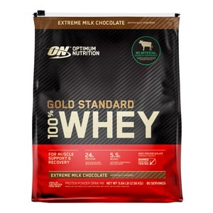 Optimum Nutrition Gold Standard 100% Whey Protein Powder, Extreme Milk Chocolate, 5.64 lbs