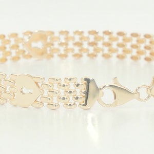 14kt Yellow Gold Panther Link Bracelet