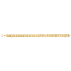 14kt Yellow Gold Panther Link Bracelet