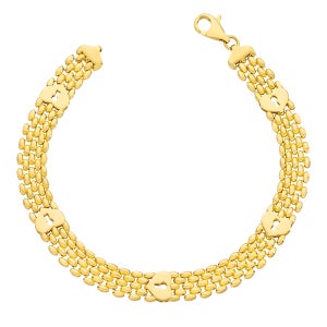 14kt Yellow Gold Panther Link Bracelet