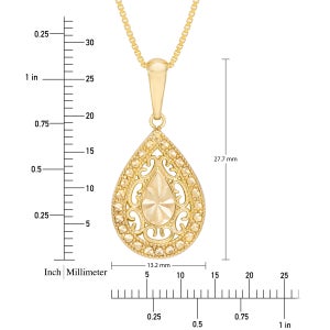 14kt Yellow Gold Pear Drop Pendant