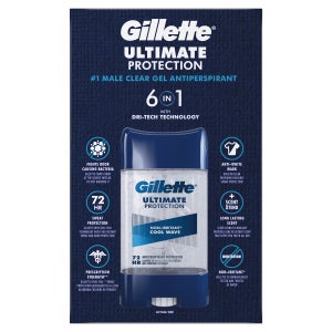 Gillette Ultimate Protection 6-in-1 Antiperspirant, 3.8 oz, 5-pack