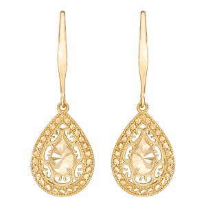 14kt Yellow Gold Pear Drop Earrings