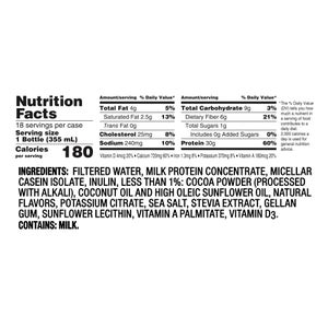 Oikos 30g Chocolate Protein Shake, 12 fl oz, 18-pack