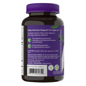 Nature's Way Sambucus Elderberry with Vitamin C and Zinc, 120 Gummies