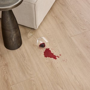 Mohawk Home 12MM Thick 9.4in X 47.2in AC4 Waterproof Surface Laminate Wood Plank Flooring (18.6 sq ft/ctn)