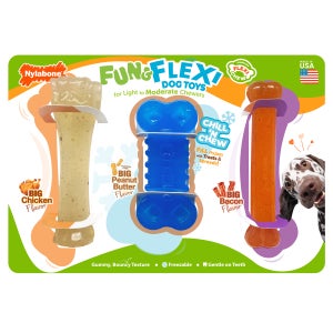Nylabone Fun and Flexi Dog Toys, 3-count