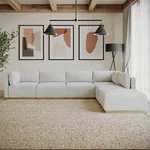 Henredon Murphy Fabric Modular Sectional with Ottoman