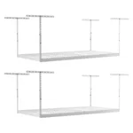 SafeRacks Overhead Garage Storage Combo Kit, Two 4 ft. x 8 ft. Racks, 18-piece Deluxe Hook Accessory Pack