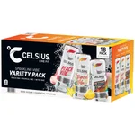 Celsius Sparkling Vibe Energy Drink, Variety Pack, 12 fl oz, 18-count