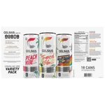 Celsius Sparkling Vibe Energy Drink, Variety Pack, 12 fl oz, 18-count