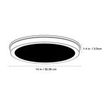 Energetic 14โ Slim LED Flush Mount Light Fixture