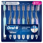 Oral-B CrossAction Advanced Soft Bristle Toothbrush, 8-pack