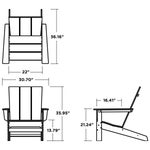 POLYWOOD Long Beach Modern Adirondack Chair