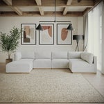 Henredon Murphy Fabric Modular Sectional with Ottoman
