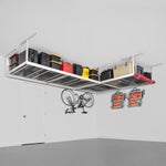 SafeRacks Overhead Garage Storage Combo Kit, Two 4 ft. x 8 ft. Racks, 18-piece Deluxe Hook Accessory Pack