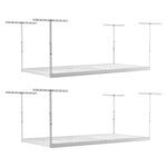 SafeRacks Overhead Garage Storage Combo Kit, Two 4 ft. x 8 ft. Racks, 18-piece Deluxe Hook Accessory Pack