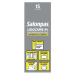Salonpas LIDOCAINE 4% Pain Relieving Gel-Patch, 15 Patches