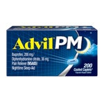 Advil PM, Pain Reliever / Nighttime Sleep Aid, 200 Caplets