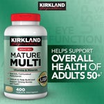 Kirkland Signature Adult 50+ Mature Multi Vitamins & Minerals, 400 Tablets