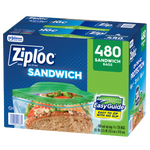Ziploc Seal Top Bag, Sandwich, 480-count