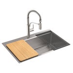 Kohler Provo 33" Dual Mount Single-bowl Workstation Kitchen Sink Kit
