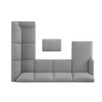 Thomasville Langdon Fabric Sectional with Chaise and Storage Ottoman, Gray